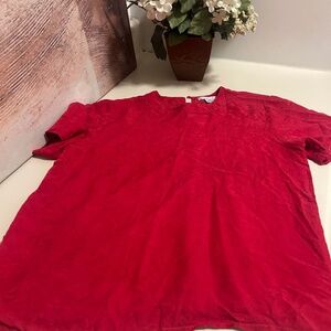 Red Silk Anna and Frank Women’s Blouse, size small